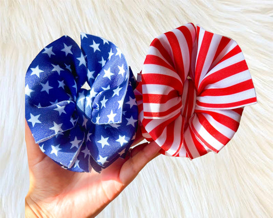 Red white & blue bows